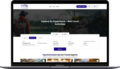 Travel portal theme preview