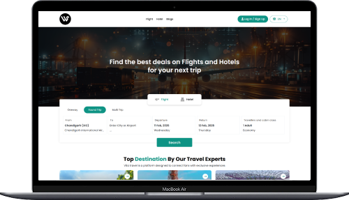 Travel portal theme preview